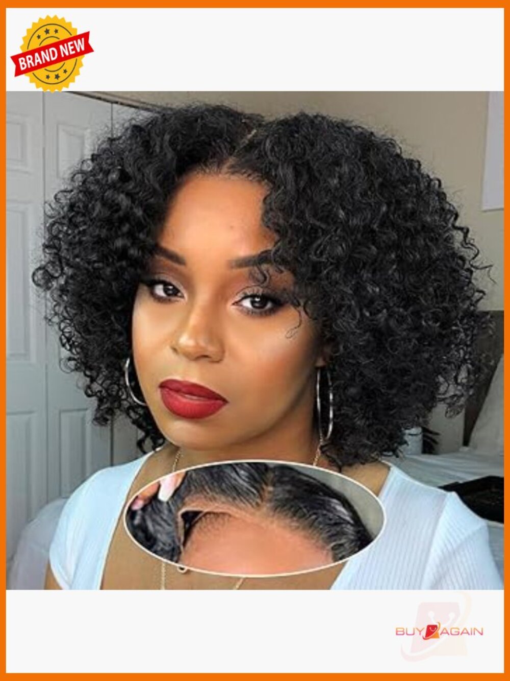 Pre Plucked Pre Cut Bob 4x4 Curly Wave Lace Front Wig 180 Density No Glue Human